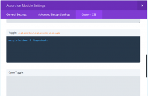 Remove Spacing Between Accordion Items - Divi Booster