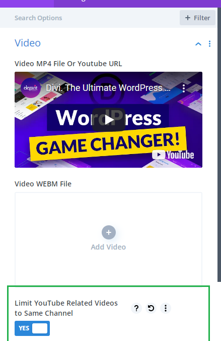Limit YouTube Related Videos to Same Channel in the Divi Video Module