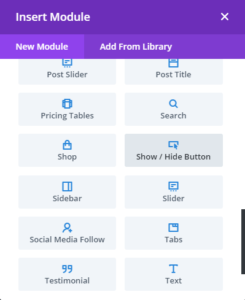 Divi Show / Hide Button Module - Divi Booster