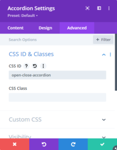 Open/Close Entire Divi Accordion Module - Divi Booster