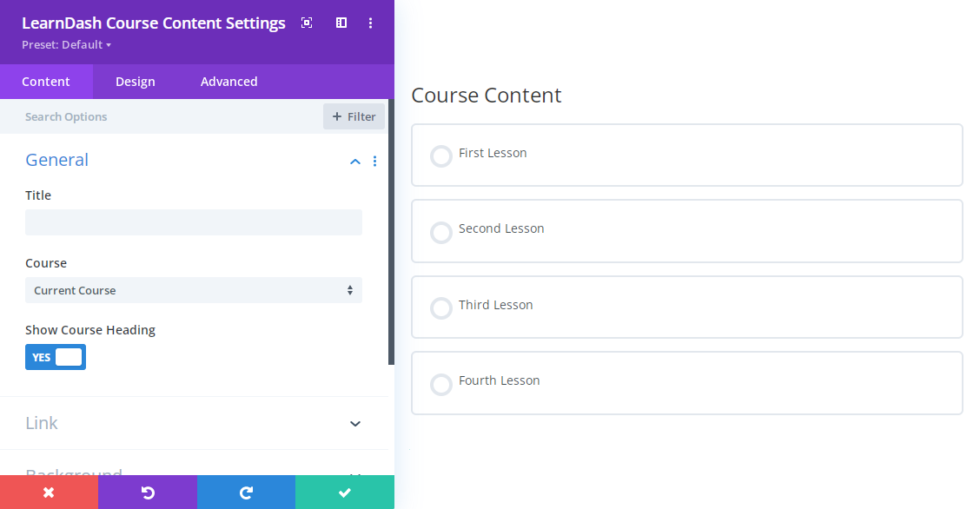 Divi LearnDash Kit Course Content Module - Divi Booster
