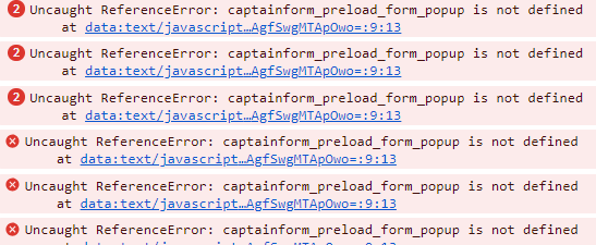 Fix "Uncaught ReferenceError: captainform_preload_form_popup is not defined"