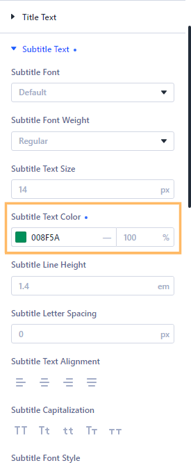 Styling a single accordion module toggle's subtitle