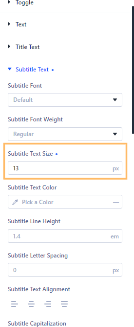 Styling a Divi accordion module subtitle