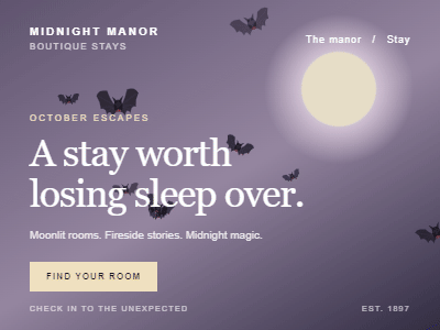 Divi Halloween bats effect