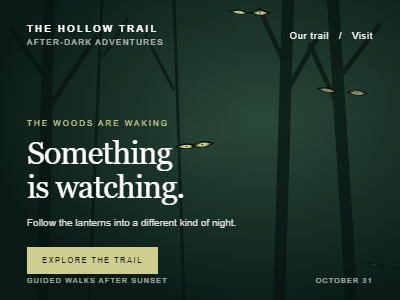 Divi Halloween watching eyes effect