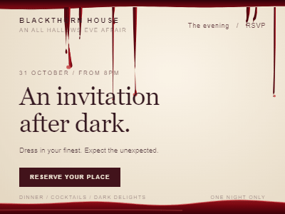 Divi Halloween dripping blood effect